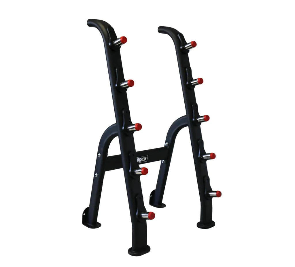 TKO 5 Fixed Barbell Set With 5 Bar Rack 845BBR Fixed Barbell Set TKO Strength and Performance   