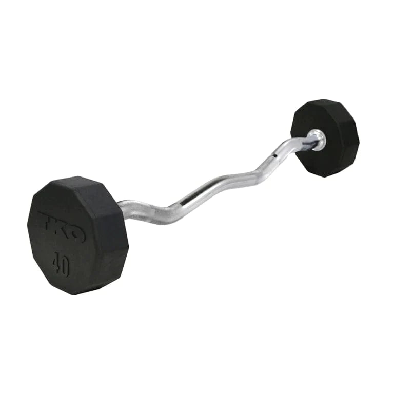 TKO 5 Fixed Barbell Set With 5 Bar Rack 845BBR Fixed Barbell Set TKO Strength and Performance Straight Bar Set With Rack  