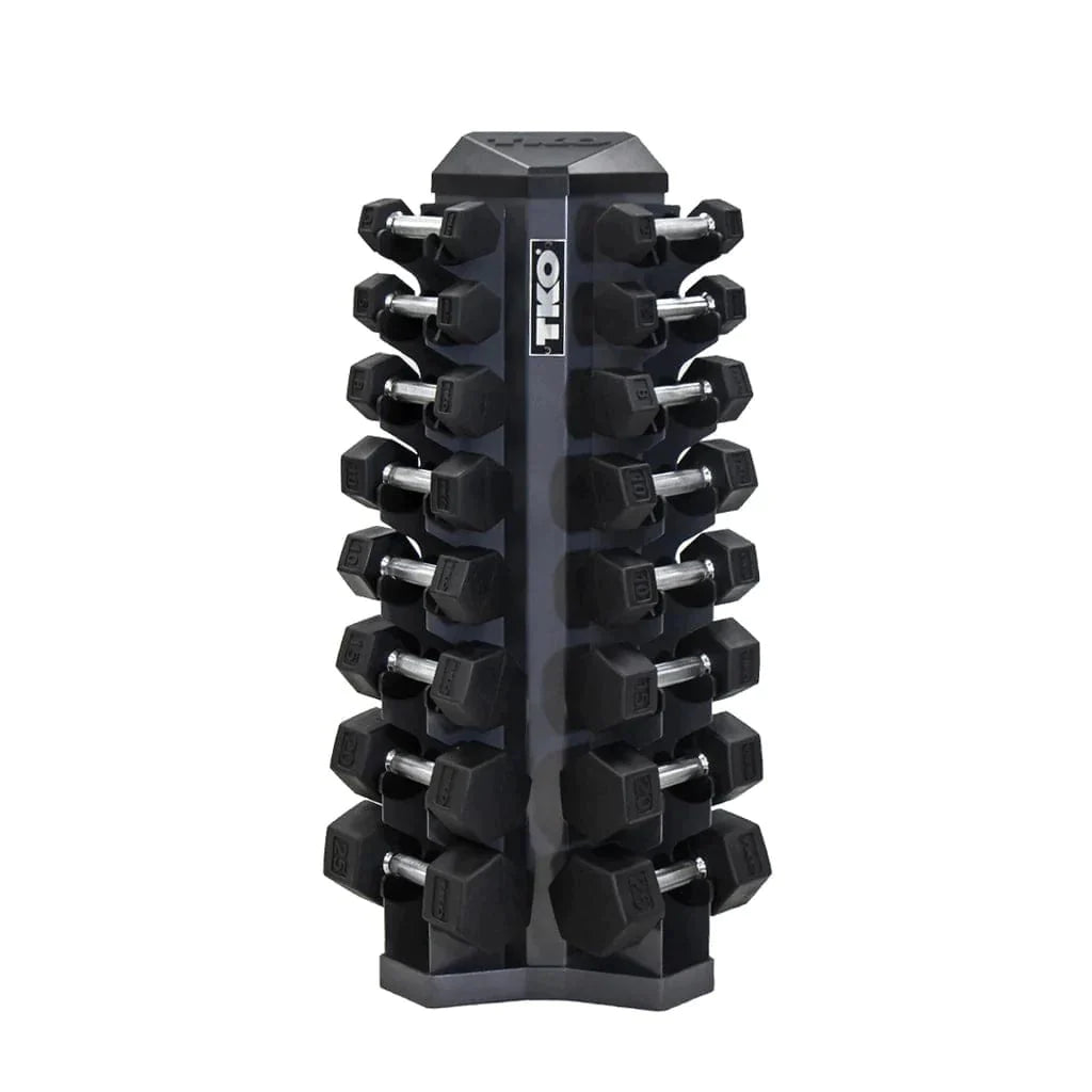 TKO 8 Pair Vertical Dumbbell Rack + Optional Dumbbell Sets Dumbbell Rack TKO Strength and Performance   