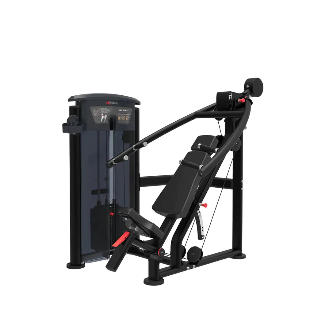 TKO Commercial Multi-Press Chest + Shoulder Machine | 235 Lb. Weight Stack Multi-Press Machine TKO Strength and Performance Default Title  